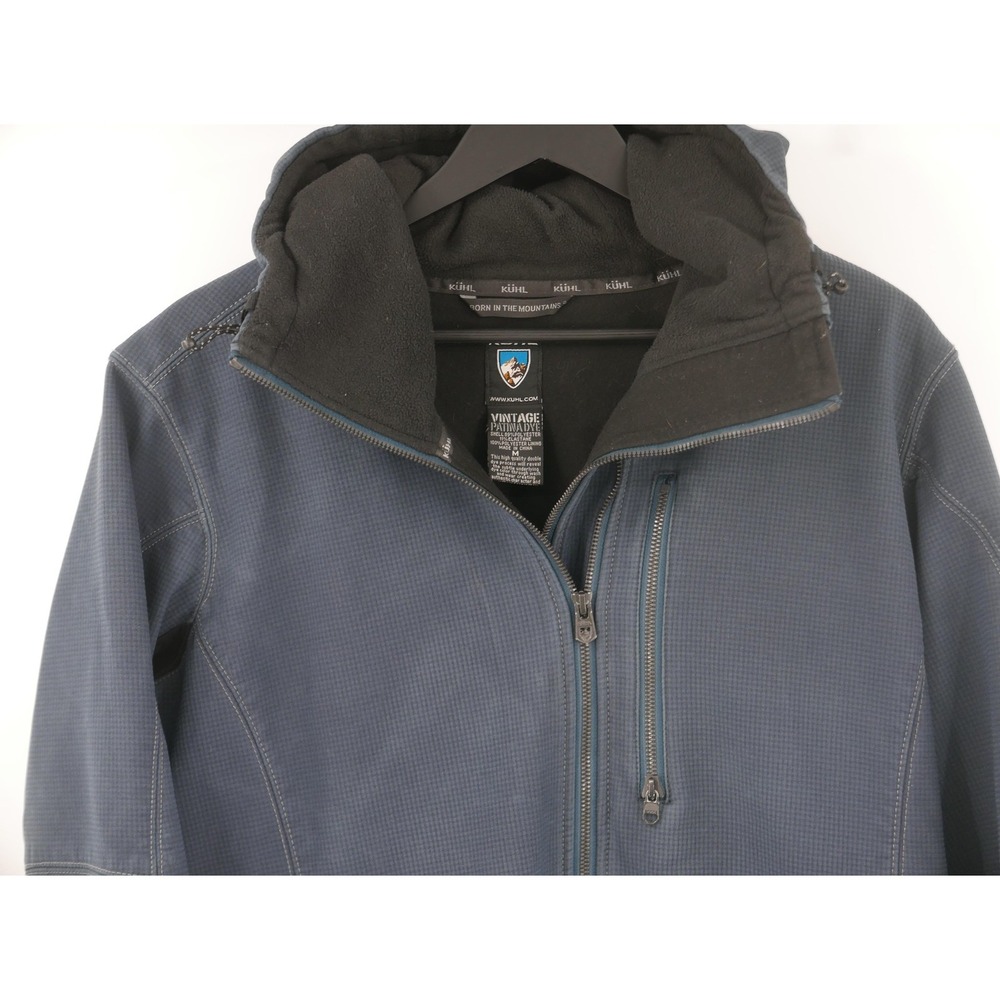 KÜHL Relik Jacket Patina Gray Hooded Softshell Fleece Lined Men's Medium